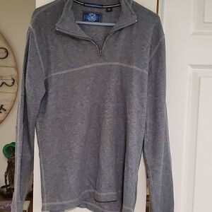 Men's long sleeved, zip neck, collared shirt